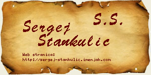 Sergej Stankulić vizit kartica